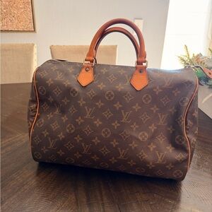 Louis Vuitton Speedy Duffle 35 Brown Canvas Monogram